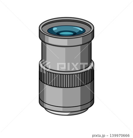 Optical lens zoom component on white background 139970666