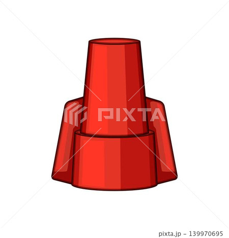 Red wire nut connecting electrical wires safety Red wire nut connecting electrical wires safety 139970695