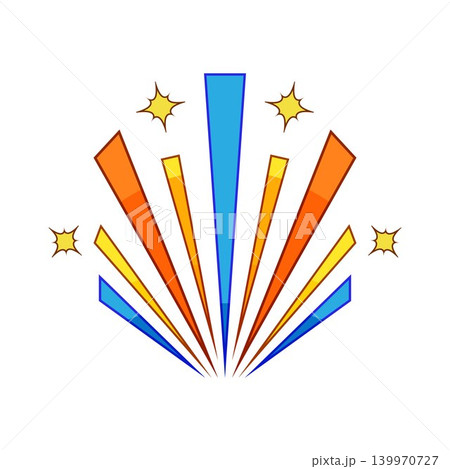 Colorful light rays exploding representing celebration and energy 139970727