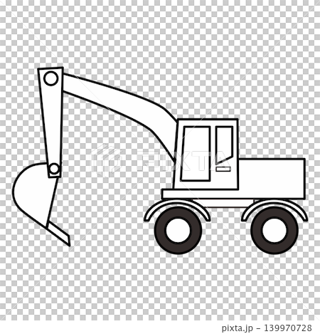 挖土機(附輪胎)示意圖 挖土機(附輪胎)示意圖 139970728