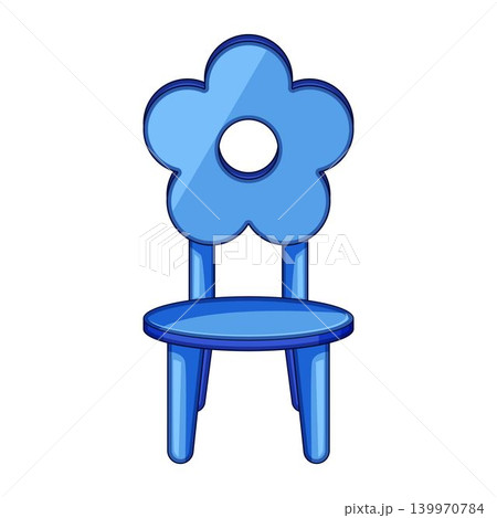Blue children's flower chair for kids education and play Blue children's flower chair for kids education and play 139970784