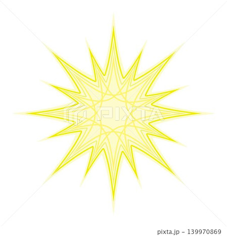 Bright yellow radial bursting light energy 139970869