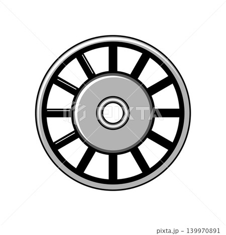 Wheel or pulley mechanism with spokes concept 139970891
