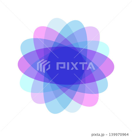 Overlapping transparent shapes creating abstract geometric pattern Overlapping transparent shapes creating abstract geometric pattern 139970964