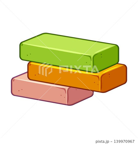 Colorful modeling clay blocks stacking creative toy fun 139970967