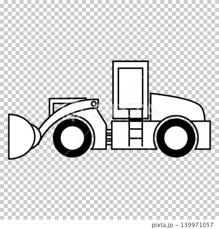 Illustration of wheel loader Illustration of wheel loader 139971057