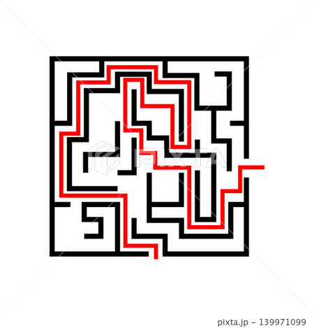 Navigating complex maze finding successful solution path 139971099