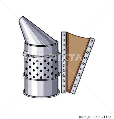 Beekeeping smoker tool protecting bees and handler Beekeeping smoker tool protecting bees and handler 139971182