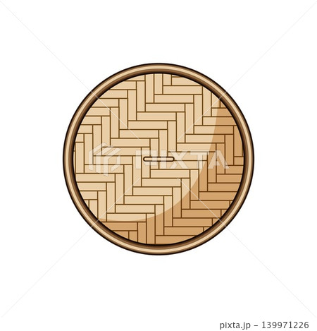 Bamboo steamer basket lid traditional cooking utensil 139971226