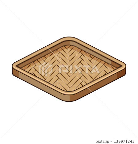 Empty bamboo patterned serving tray for kitchenware Empty bamboo patterned serving tray for kitchenware 139971243