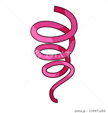 Pink abstract twisted ribbon spiral spring illustration Pink abstract twisted ribbon spiral spring illustration 139971269