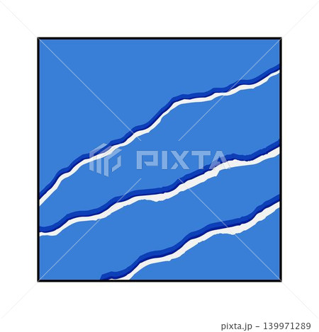 Abstract torn paper layers creating blue background design 139971289