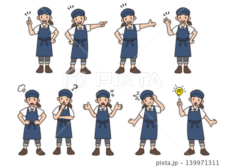エプロン姿の働く女性_01 139971311
