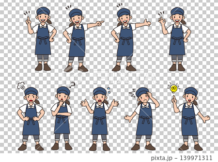 エプロン姿の働く女性_01 139971311