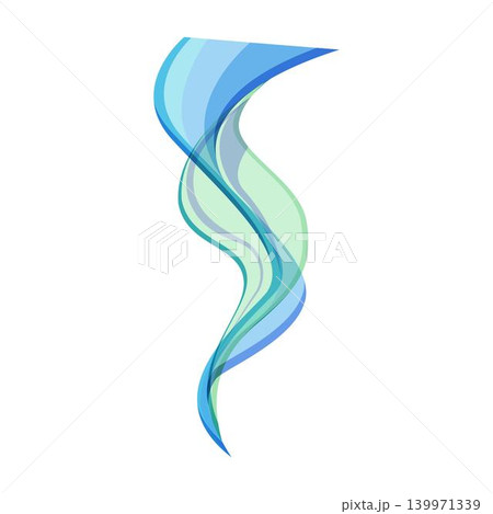 Flowing abstract blue green wave stream design Flowing abstract blue green wave stream design 139971339