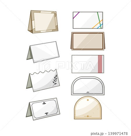 Variety of blank place cards for events Variety of blank place cards for events 139971478