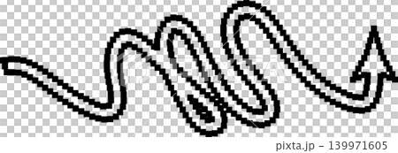 Arrows pixel different shapes and directions 139971605