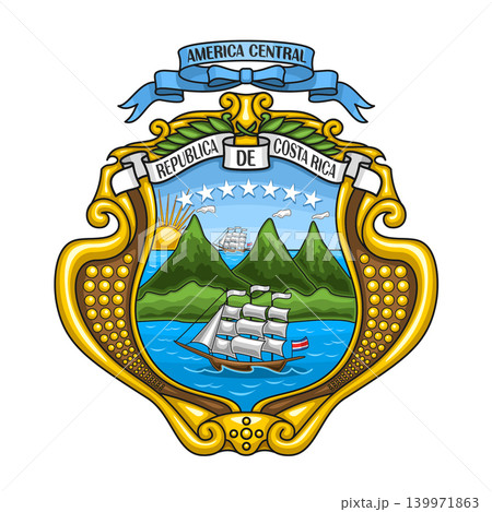 Vector Costa Rican Coat of Arms Vector Costa Rican Coat of Arms 139971863