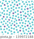 手描きの水色がメインカラーのあじさい模様 139972188