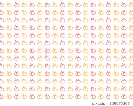 赤橙の雪うさぎの背景素材 139973367