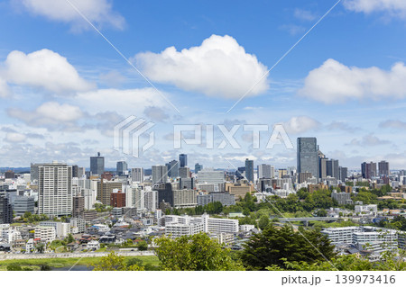 青葉城址より新緑の仙台市全景 青葉城址より新緑の仙台市全景 139973416