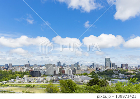 青葉城址より新緑の仙台市全景 青葉城址より新緑の仙台市全景 139973423