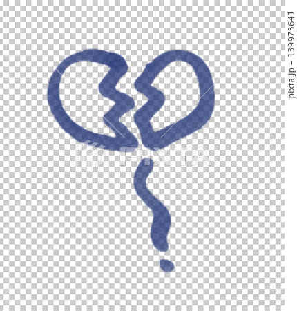 Cute heartbreak marks drawn with softly colored markers Cute heartbreak marks drawn with softly colored markers 139973641