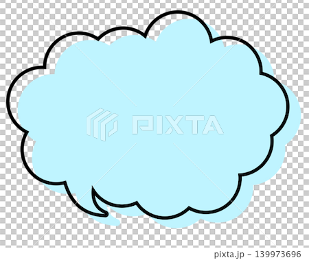 A simple speech bubble with misaligned lines and a rounded cloud shape A simple speech bubble with misaligned lines and a rounded cloud shape 139973696