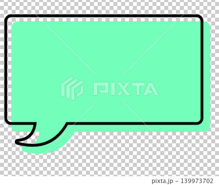 Simple speech bubble with misaligned lines - Rectangle Simple speech bubble with misaligned lines - Rectangle 139973702