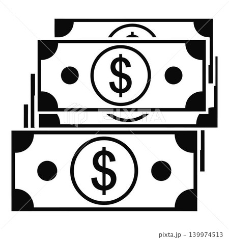 Stack of dollar bills cash money illustration Stack of dollar bills cash money illustration 139974513
