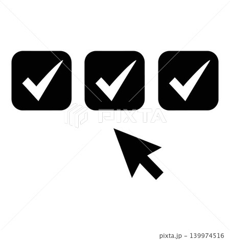 Clicking check mark buttons on web interface icon 139974516