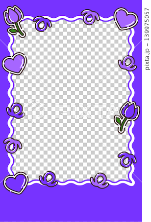 Cute retro-pop instant camera frame, perfect for fan activities and decorations, purple. Cute retro-pop instant camera frame, perfect for fan activities and decorations, purple. 139975057