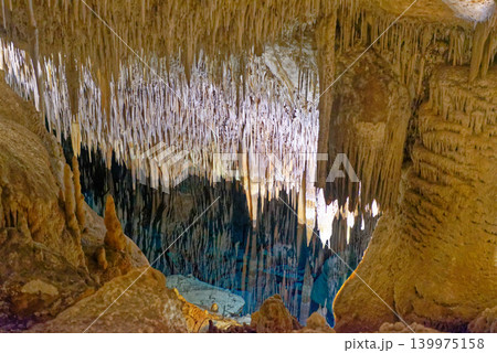 Drach Caves, Majorca Spain - Underground Stalactite and Stalagmite Formation 139975158