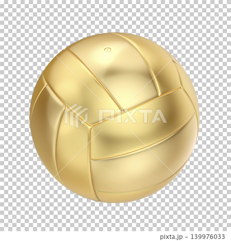 Golden volleyball or football ball 139976033