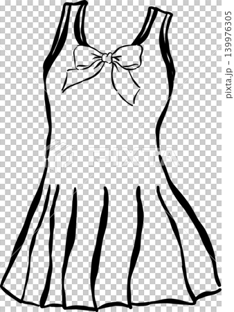 Coquette Tennis Dress Outline Whimsical Hand Drawn Coquette Tennis Dress Outline Whimsical Hand Drawn 139976305