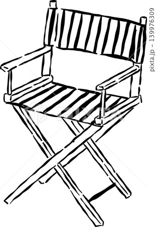 Tennis Director Chair Outline Sketchy Hand Drawn 139976309