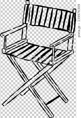 Tennis Director Chair Outline Sketchy Hand Drawn 139976309