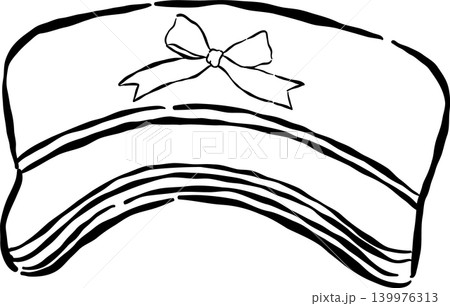 Girly Tennis Hat Outline Whimsical Hand Drawn Girly Tennis Hat Outline Whimsical Hand Drawn 139976313