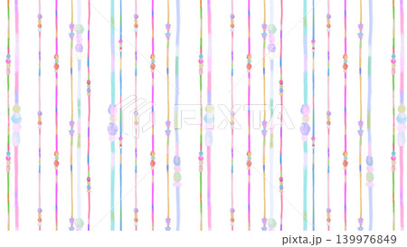 手描きビーズ線の縦縞背景 手描きビーズ線の縦縞背景 139976849