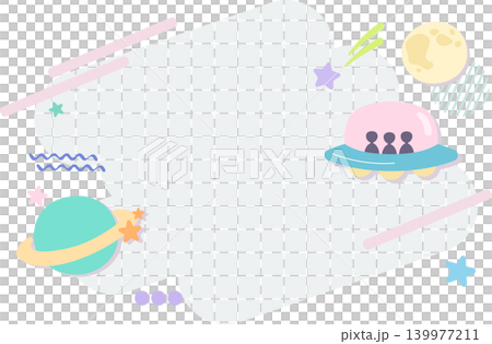 復古流行太空主題網格背景插畫素材 復古流行太空主題網格背景插畫素材 139977211