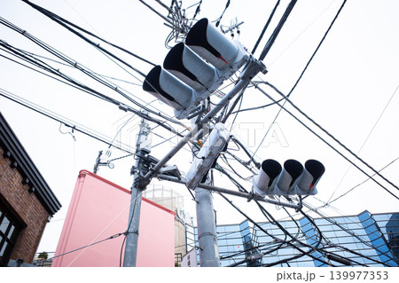 信号機と電線 信号機と電線 139977353