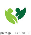 Organic People Leaf Logo Vector 139978136