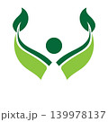 Natural Wellness Leaf Symbol Logo 139978137