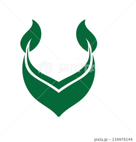 Leaf Protection Wellness Symbol Logo 139978144