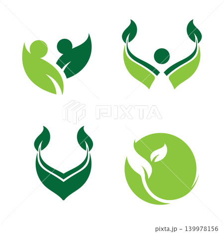 Organic Human Care Logo Vector 139978156