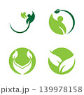 Sustainable Leaf Circle Brand Logo 139978158