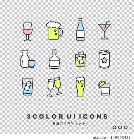 3-color icon set (alcohol) 139978421