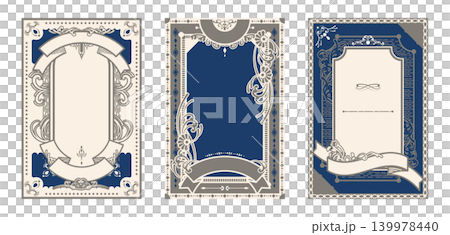 Classical music vintage decorative frame card set Classical music vintage decorative frame card set 139978440