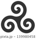 Celtic triskelion spiral symbol 139980458