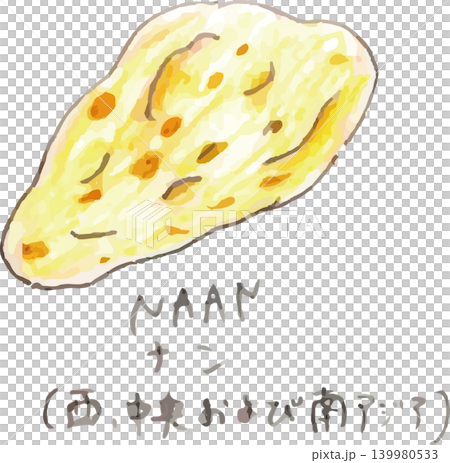 Cute hand-painted naan Cute hand-painted naan 139980533